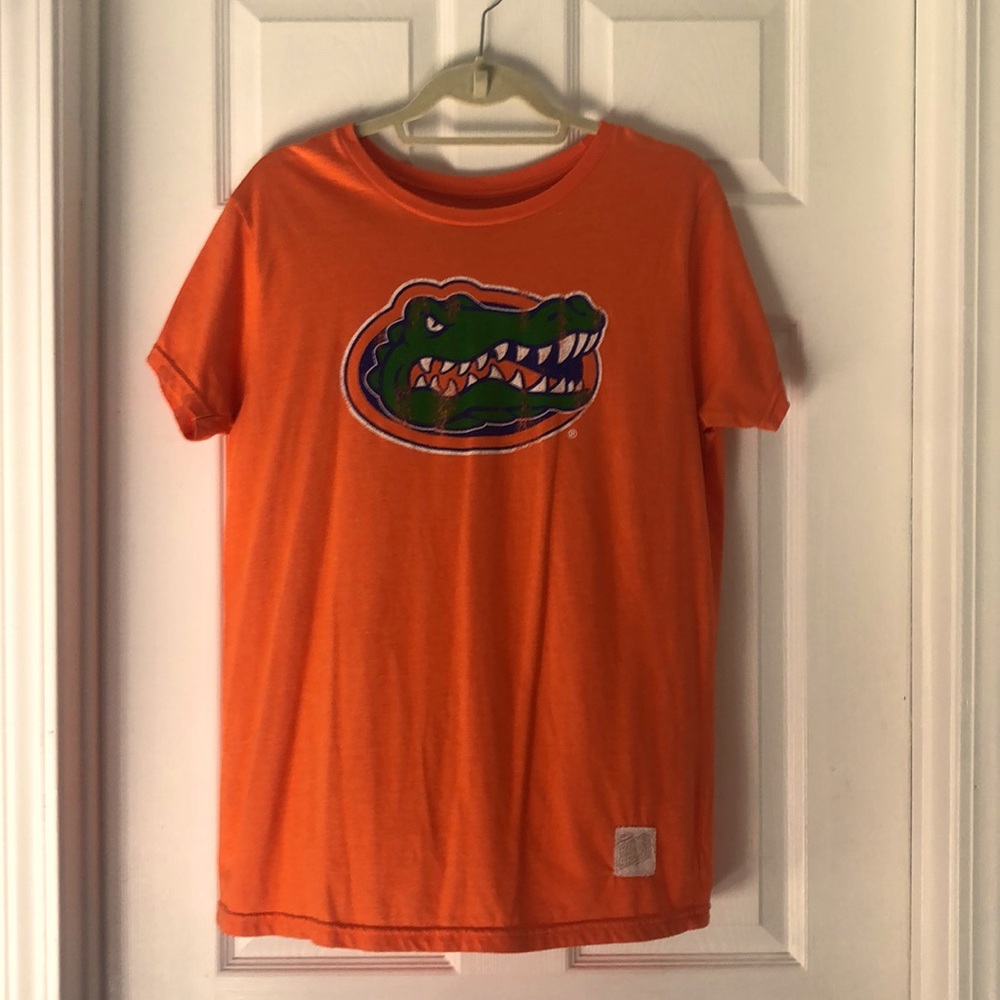 Retro Brand | Women’s Medium Orange Distressed Florida Gators Tee Shirt
